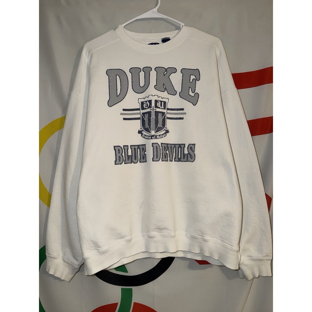 Vintage GAP Duke Blue Devils Sweatshirt Large 90s Crewneck Basketball